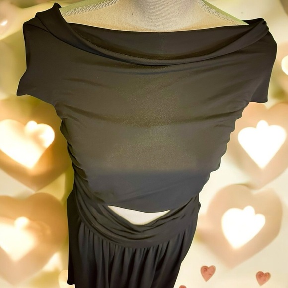 NWT Alberta Ferretti ‘Women’s Off-The-Shoulder Crisscross Keyhole Cutout Dress’ - Picture 8 of 16